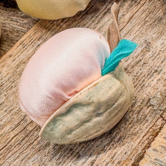 35 Vintage Handcrafted Ceramic and Fabric Faux Walnuts Decor-Pastel/Spring Hues - Picture 4 of 10